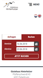 Mobile Screenshot of gaestehaus-hinterholzer.at
