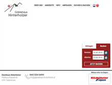Tablet Screenshot of gaestehaus-hinterholzer.at